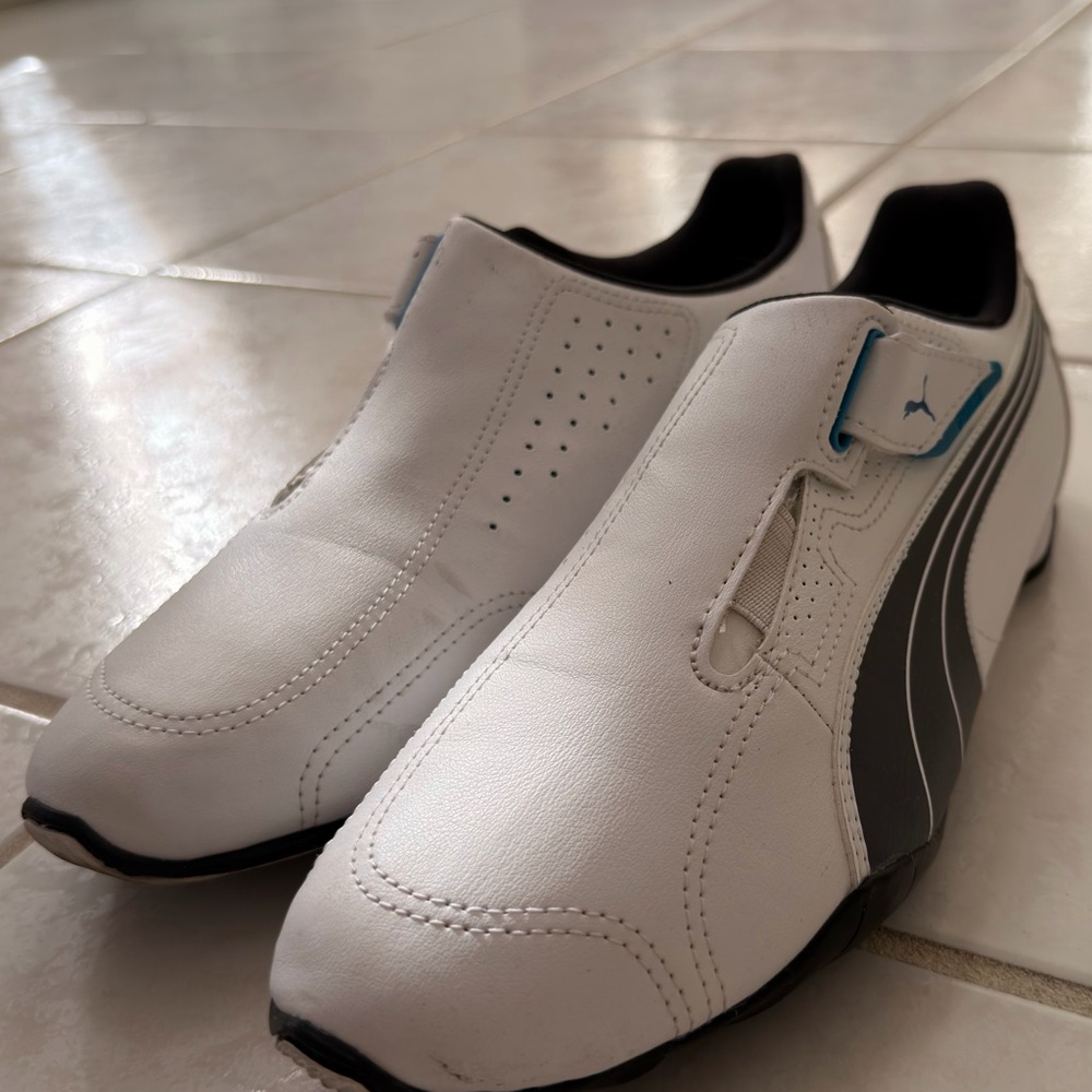 Puma Redon Move White Dark Shadow (White and Gray) Slip-On Sneakers